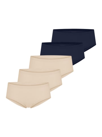 Schiesser Panty Invisible Cotton in Beige / dunkelblau