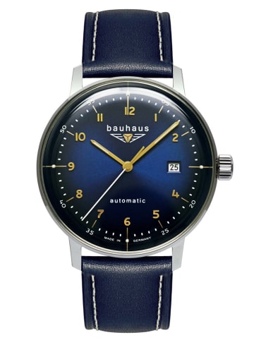Bauhaus Herren-Armbanduhr Automatik Blau