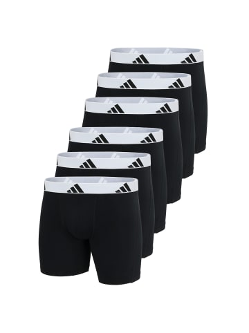 adidas Boxershort 6er Pack in Schwarz/Weiß