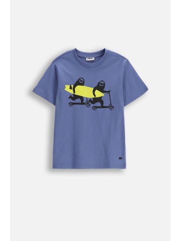 MOKIDA Baumwoll-t-shirt mit kurzen Ärmeln in blau