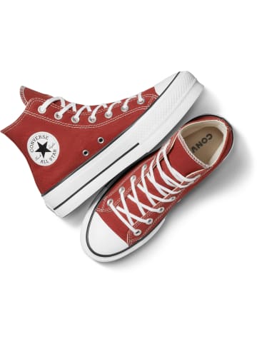 Converse Sneaker CTAS Lift Platform in ritual red-white-black