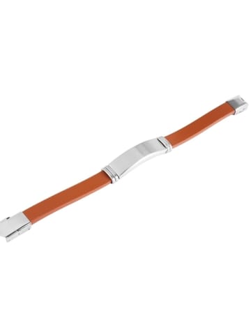 Adeliás Herren Armband aus Leder 21 cm in braun