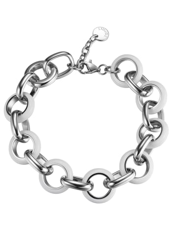 ESPRIT Esprit Damenarmband in Silber/Weiß aus Edelstahl