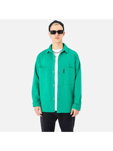 Megaman Hemdjacke Oversize Fit Übergangsjacke in Grün