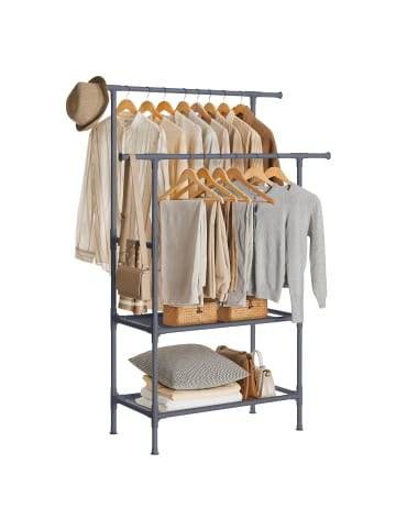 SONGMICS Kleiderständer Rylan in Grau - (B)45 x (H)171 x (T)114 cm