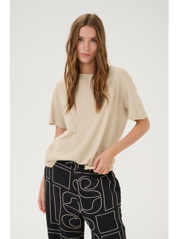 My Essential Wardrobe T-shirt LisaMW Casual fit in Oatmeal Melange