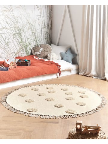 Beliani Kurzflor WAHAR in Beige - (W) 140 x (L) 140 cm