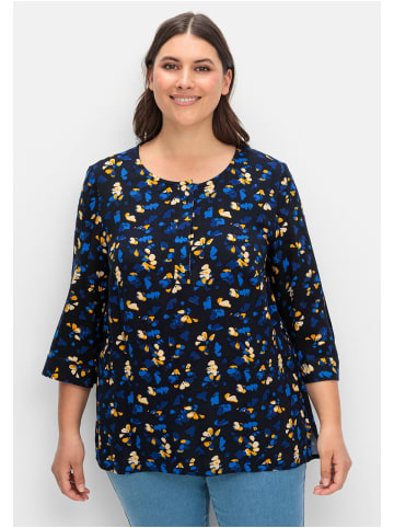 sheego Tunika in tiefblau gemustert