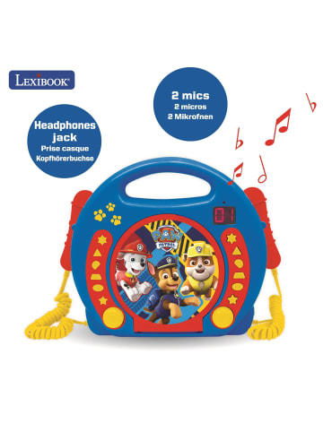 LEXIBOOK® Paw Patrol Tragbarer CD-Player mit 2 Mikrofonen