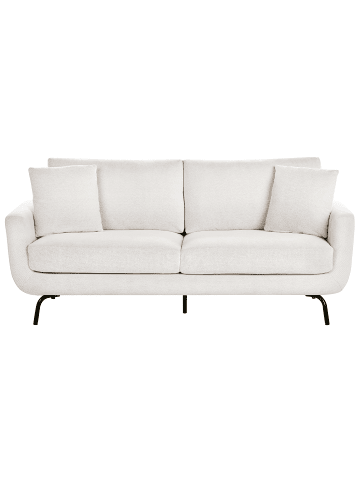 Beliani 3-tlg 3-Sitzer Sofa VESALA in Weiß/Schwarz
