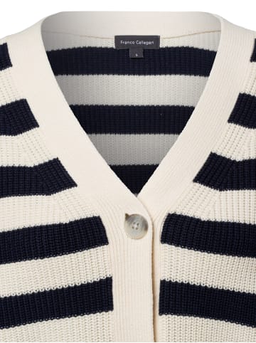 Franco Callegari Strickjacke in beige marine - 0002