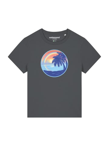wat? Apparel T-Shirt Sunset Rainbow in Grau