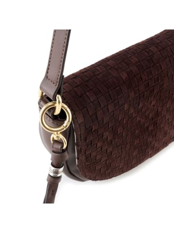 FREDs BRUDER Weave Harmony Umhängetasche Leder 25 cm in dark chocolate
