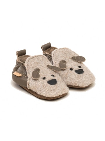 Gottstein Krabbelschuhe Dog Face in beige 