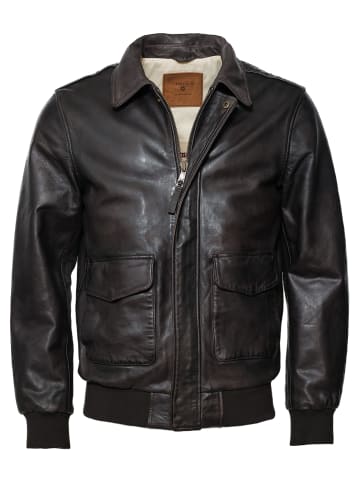 TOP GUN Lederjacke TG2023003 in braun