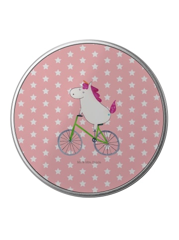 Mr. & Mrs. Panda Kaffeedose Einhorn Radfahrer ohne Spruch in Rot Pastell