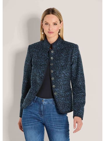 MADELEINE Verkürzter Wollblazer mit Stehkragen, Taschen in rauchblau / marine