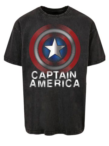 F4NT4STIC Oversize T-Shirt Marvel Captain America Flash Logo in schwarz