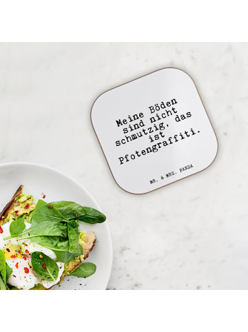 Mr. & Mrs. Panda Untersetzer Tasse Meine Böden sind nicht... mit... in Weiß