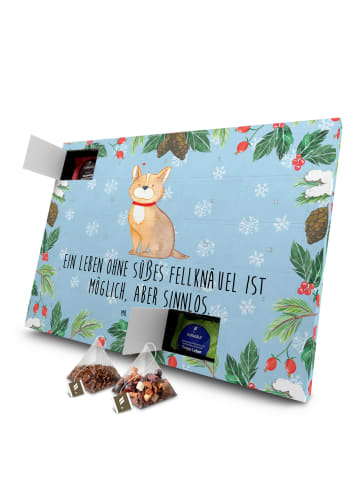 Mr. & Mrs. Panda Adventskalender Hund Glück mit Spruch in Eisblau