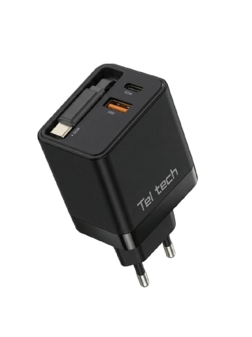 Wisam Teltech Schnellladegerät GaN USB / USB-C / Kabel USB-C 65W 65W PD PPS