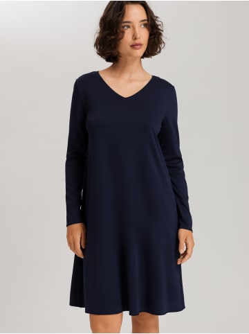 Hanro Nachthemd Cotton Silk in deep navy