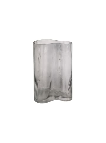 Present Time Vase Allure Wave - Dunkelgrau - 9,5x27cm