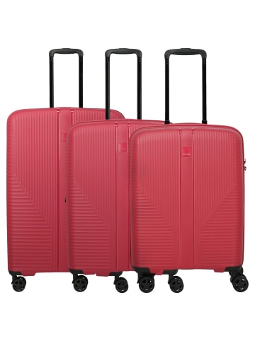 travelite Air Stripe - 4-Rollen-Trolley Set 3 tlg. (navy) in rot