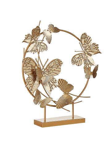 Beliani Dekofigur BERYLLIUM in Gold - (W) 40 x (H) 48 x (L) 8 cm
