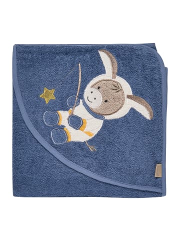 Sterntaler Motiv-Kapuzenbadetuch WELTRAUM in jeans
