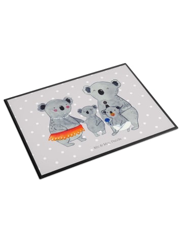 Mr. & Mrs. Panda Schreibtischunterlage Koala Familie ohne Spruch in Grau Pastell