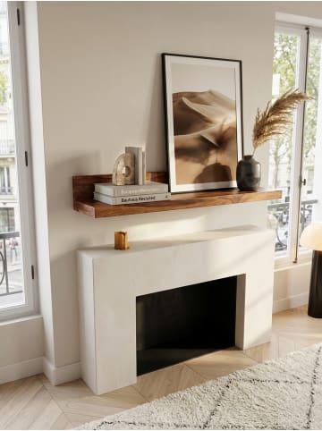 KADIMA DESIGN Wandregal MUMBAI Massiv-Holz Holzregal 110 cm Landhaus-Stil in Massivholz