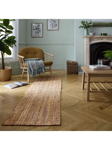 KADIMA DESIGN Juteteppich Jute Naturbelassen, Wohnzimmer in Natur-Multicolor
