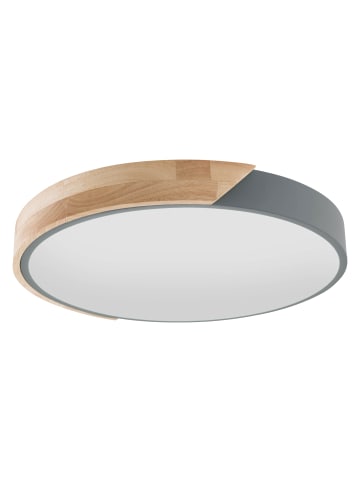 näve LED Deckenleuchte "BORNEO" in grau - (L)52 cm x (B)51 cm x (H)5.5 cm - EEK F