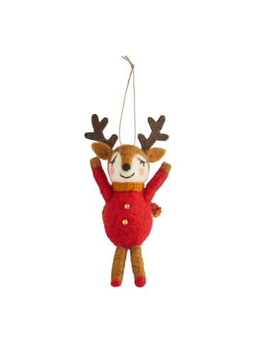 Butlers Anhänger HANG ON Rentier mit Pulli in Rot