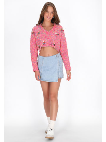 myMo Cardigan in pink multicolor