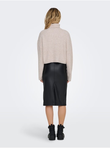 ONLY Strickpullover Rollkragen langarm in Braun-4