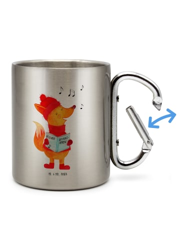 Mr. & Mrs. Panda Tasse Camping Fuchs Sänger ohne Spruch in Silber