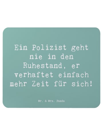 Mr. & Mrs. Panda Mouse Pad Spruch Polizist Ruhestand mit Spruch in Meeresbrise
