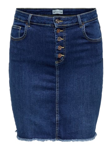 ONLY Carmakoma Jeansrock in Dark Blue Denim
