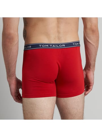 Tom Tailor Boxershorts 6er Pack in Navy / Grau / Rot