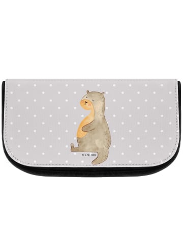 Mr. & Mrs. Panda kosmetiktäschchen Otter Bauch ohne Spruch in Grau Pastell