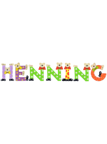 Playshoes Deko-Buchstaben "HENNING" in bunt