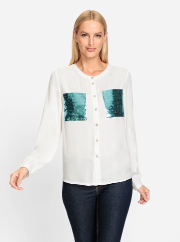 Heine Langarm-Bluse in ecru
