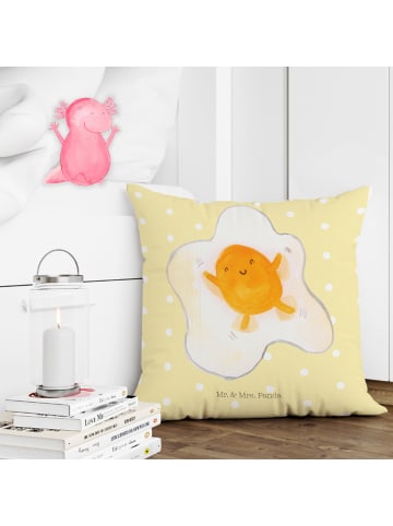 Mr. & Mrs. Panda Couchkissen Spiegelei Ei ohne Spruch in Gelb Pastell