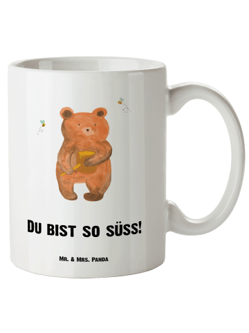 Mr. & Mrs. Panda XL Tasse Bär Honig mit Spruch in Weiß