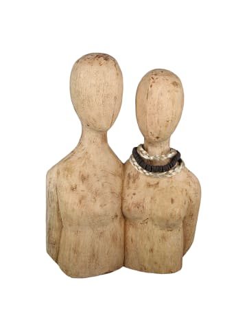 GILDE Skulptur Pair naturfarben - (H) 37 cm