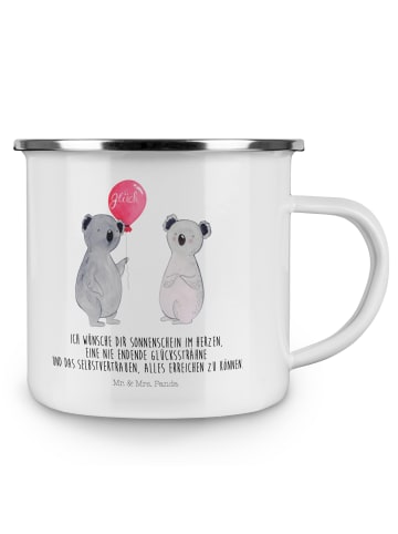 Mr. & Mrs. Panda Emaille Tasse Koala Luftballon mit Spruch in Weiß