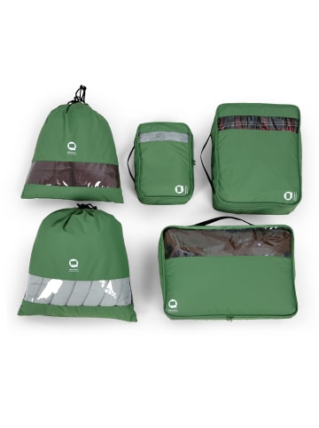 Hauptstadtkoffer Koffer Packhilfe 5-teilig Reise-Packtaschen Kofferorganizer in Grün