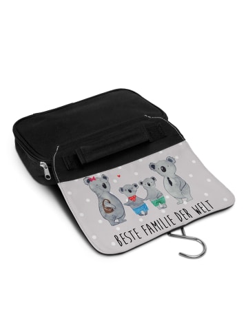 Mr. & Mrs. Panda beautycase Koala Familie zwei mit Spruch in Grau Pastell